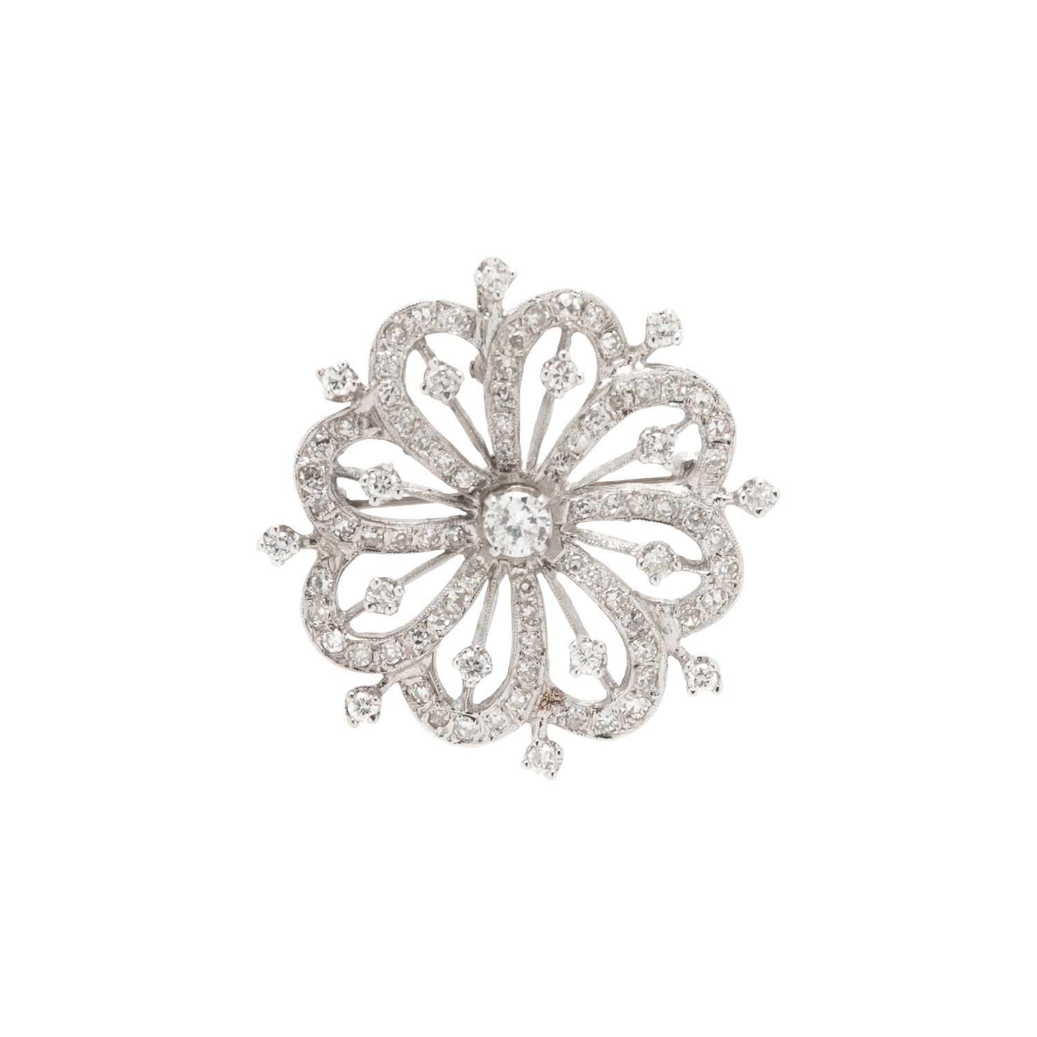 WHITE GOLD AND DIAMOND PENDANT NECKLACE