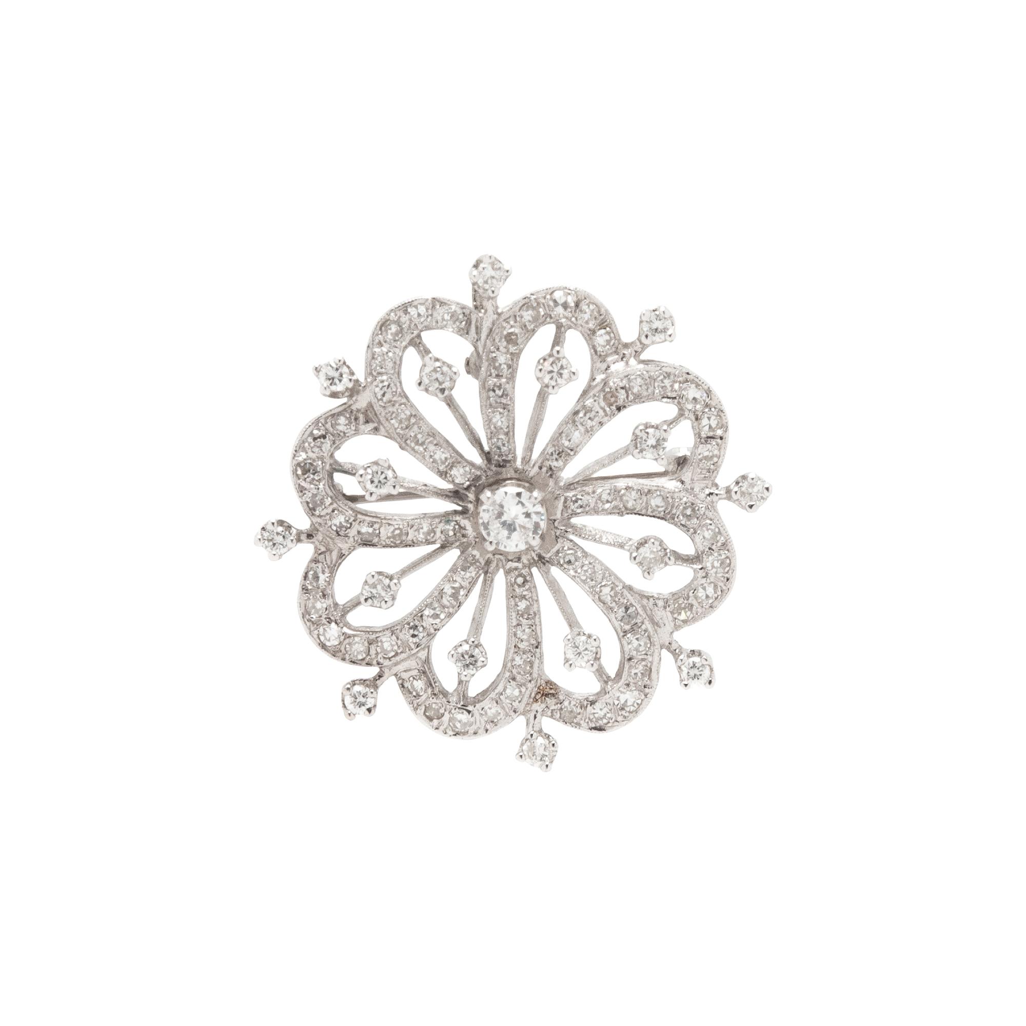 WHITE GOLD AND DIAMOND PENDANT NECKLACE