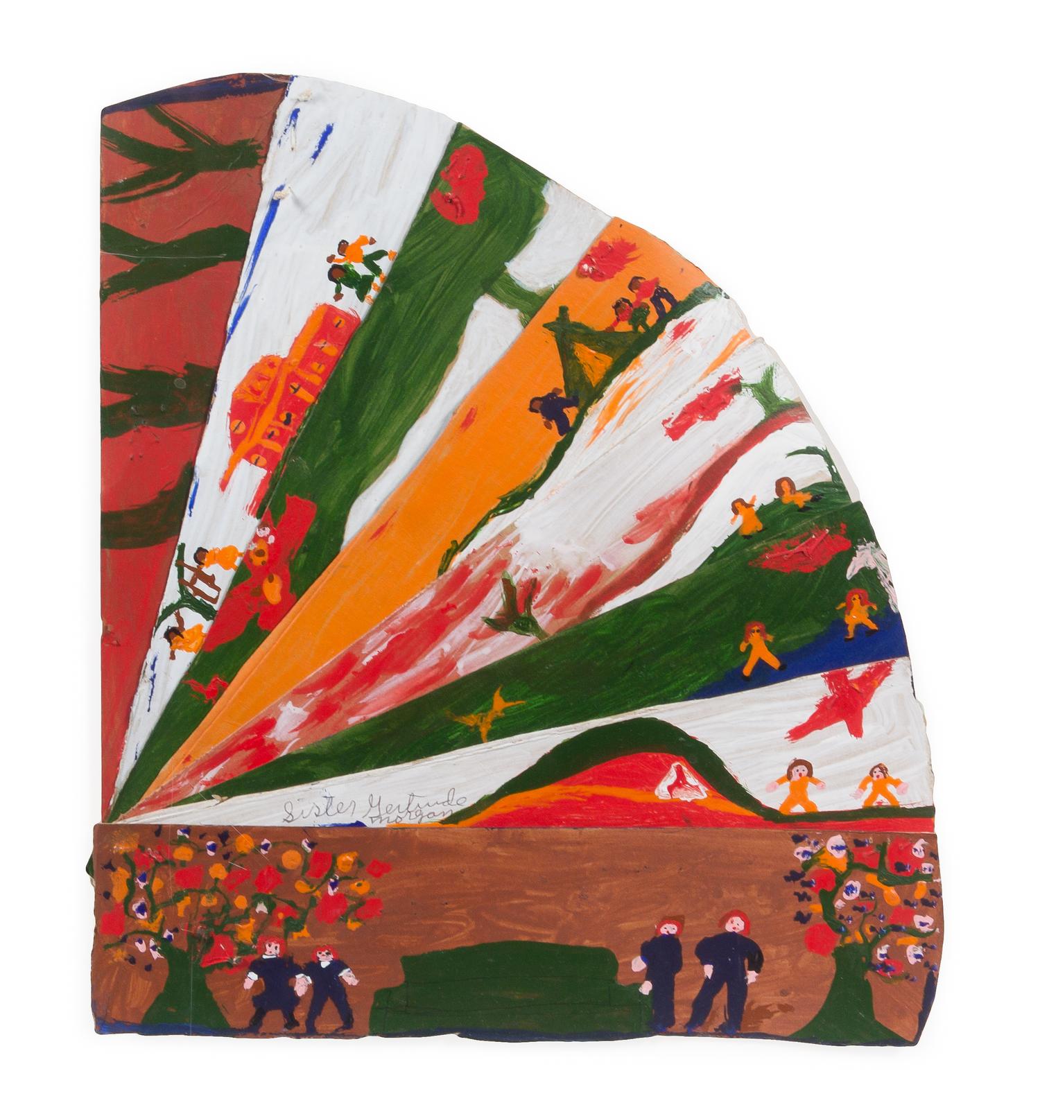 Sister Gertrude Morgan, (American, 1900-1980), Untitled, (Fan)
