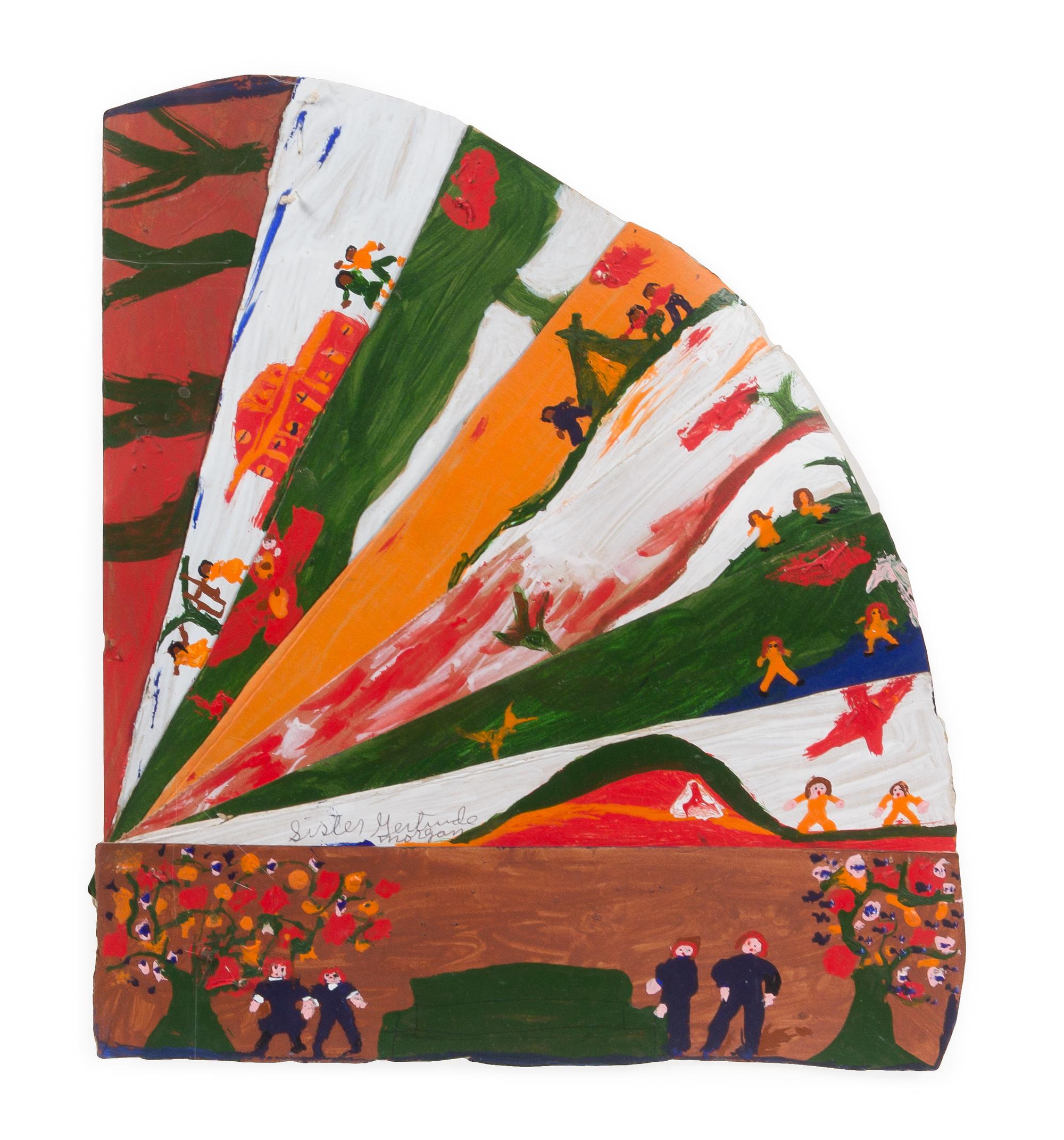 Sister Gertrude Morgan, (American, 1900-1980), Untitled, (Fan)