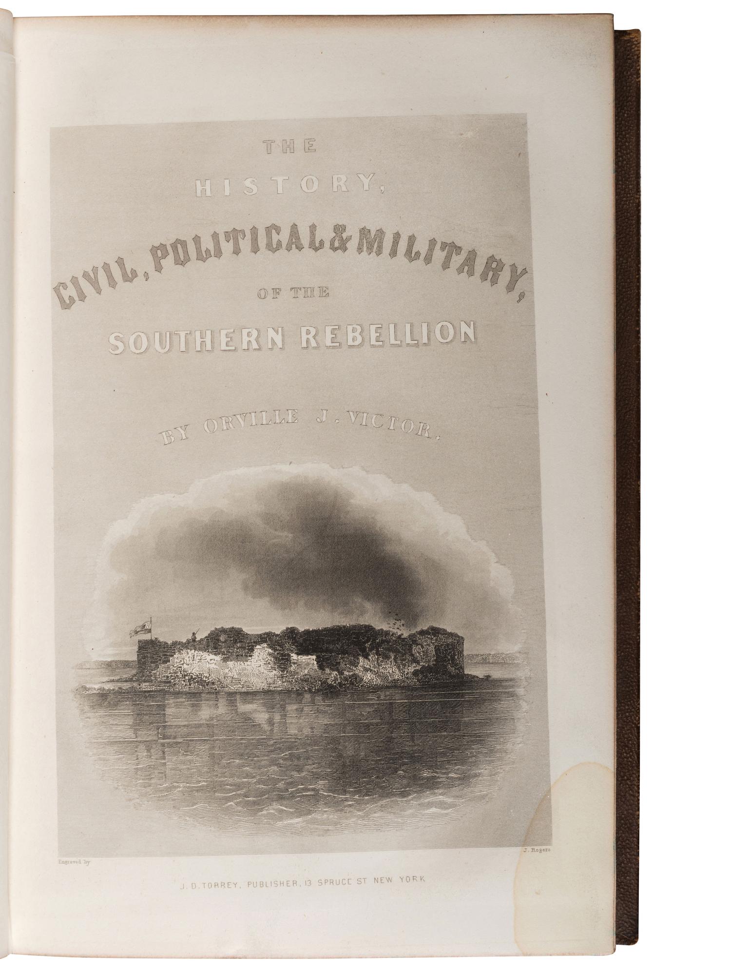 [CIVIL WAR - BOOKS]. A group of Civil War histories, including a 4 volume set by Victor, comprising: