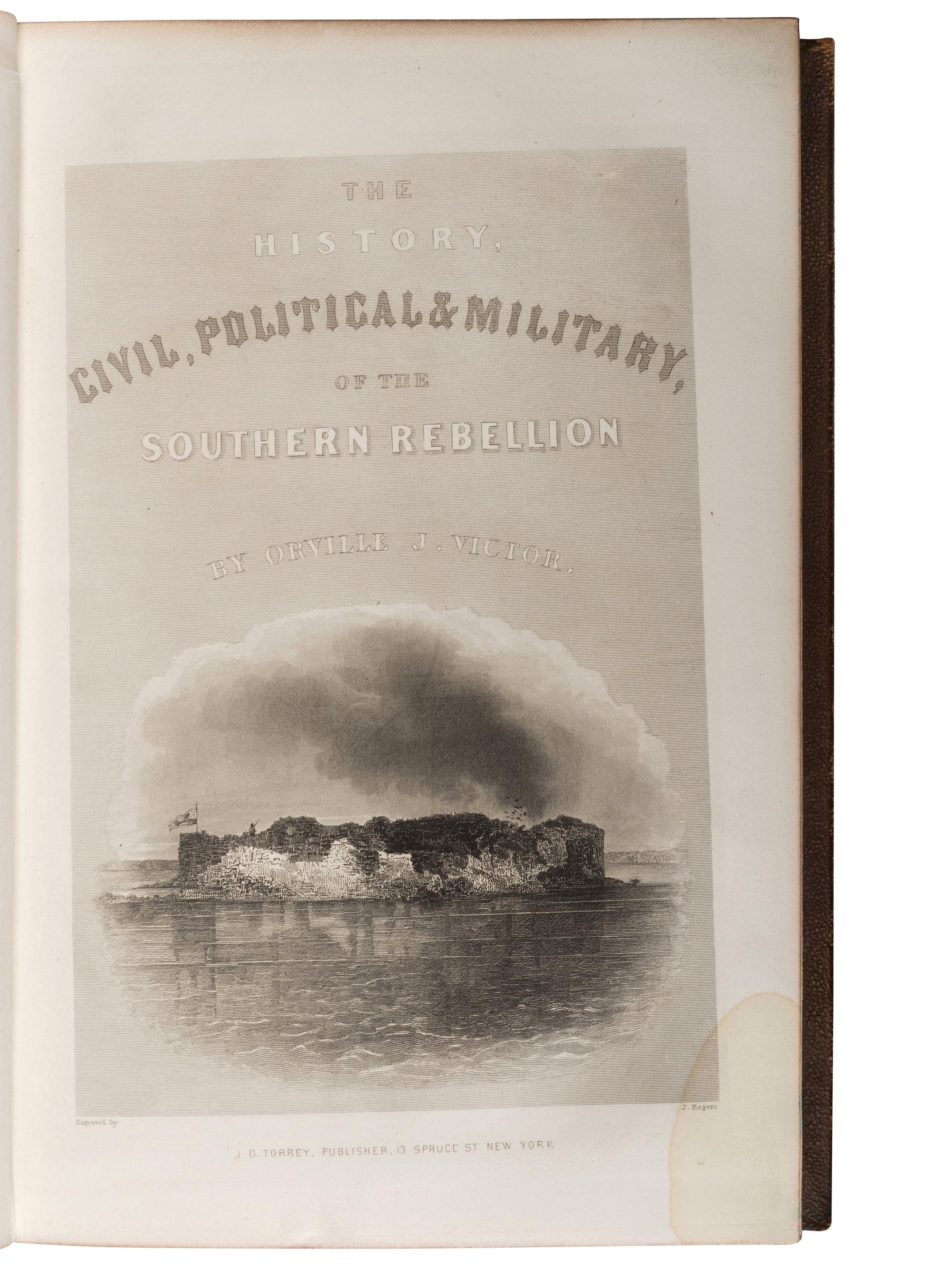 [CIVIL WAR - BOOKS]. A group of Civil War histories, including a 4 volume set by Victor, comprising: