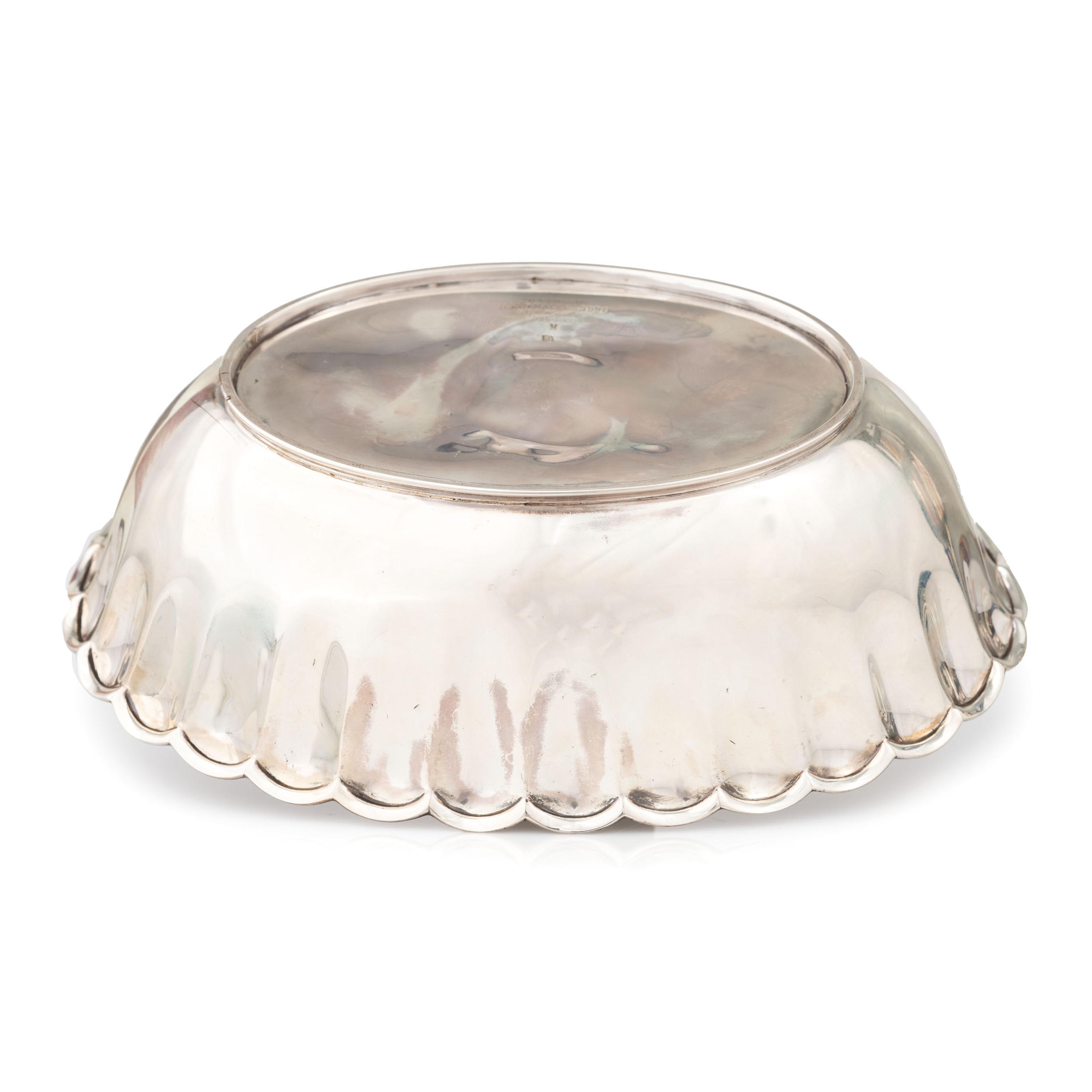 Sterling Silver Tiffany & Co. Bowl, Enhanced by Artist with Inlaid Chrysocolla Cabochons