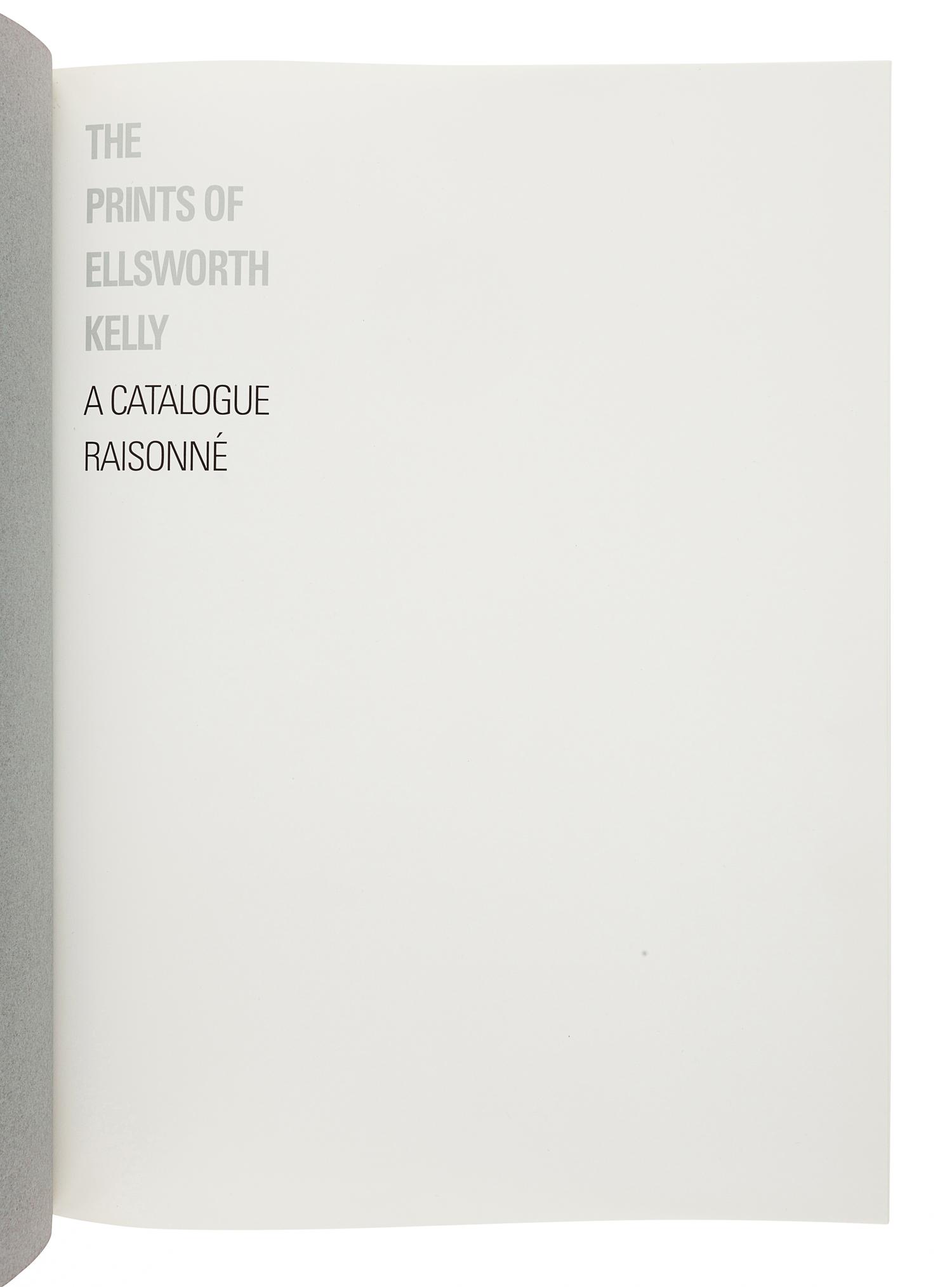 [KELLY, Ellsworth (1923-2015)]. AXSOM, Richard H. The Prints of Ellsworth Kelly: A Catalogue Raisonne 1949-1985. New York: Hudson Hills Press, 1987.