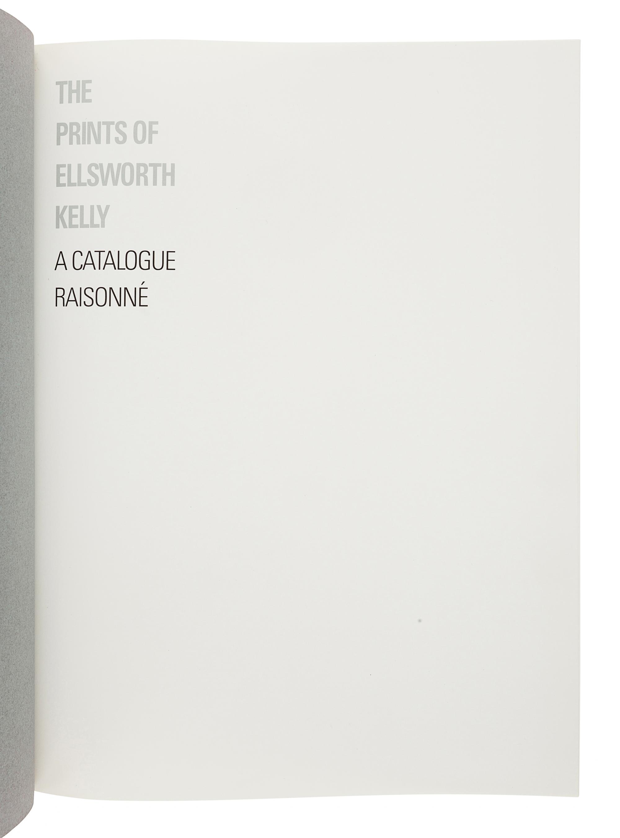 [KELLY, Ellsworth (1923-2015)]. AXSOM, Richard H. The Prints of Ellsworth Kelly: A Catalogue Raisonne 1949-1985. New York: Hudson Hills Press, 1987.