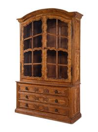 A Louis XVI Provincial Carved Oak Bookcase