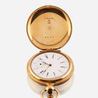 An eighteen karat gold hunting cased pocket watch, C.R. & Co.