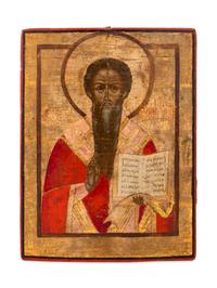 A Russian Icon of St. Nicholas — 19TH CENTURY