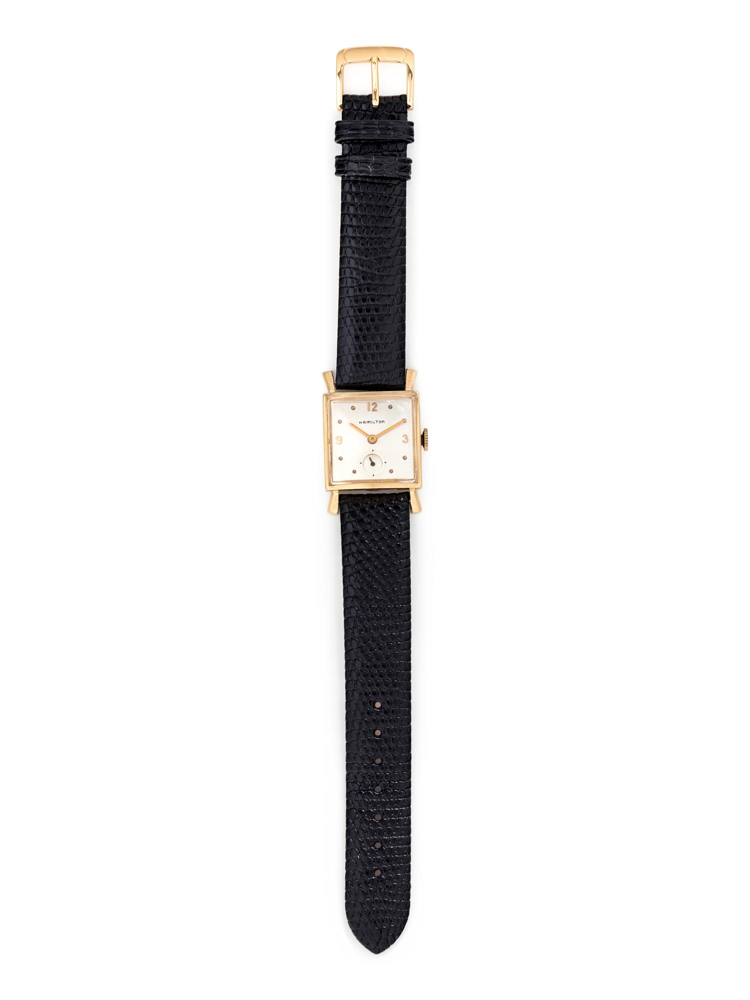 HAMILTON, VINTAGE, 14K YELLOW GOLD WRISTWATCH