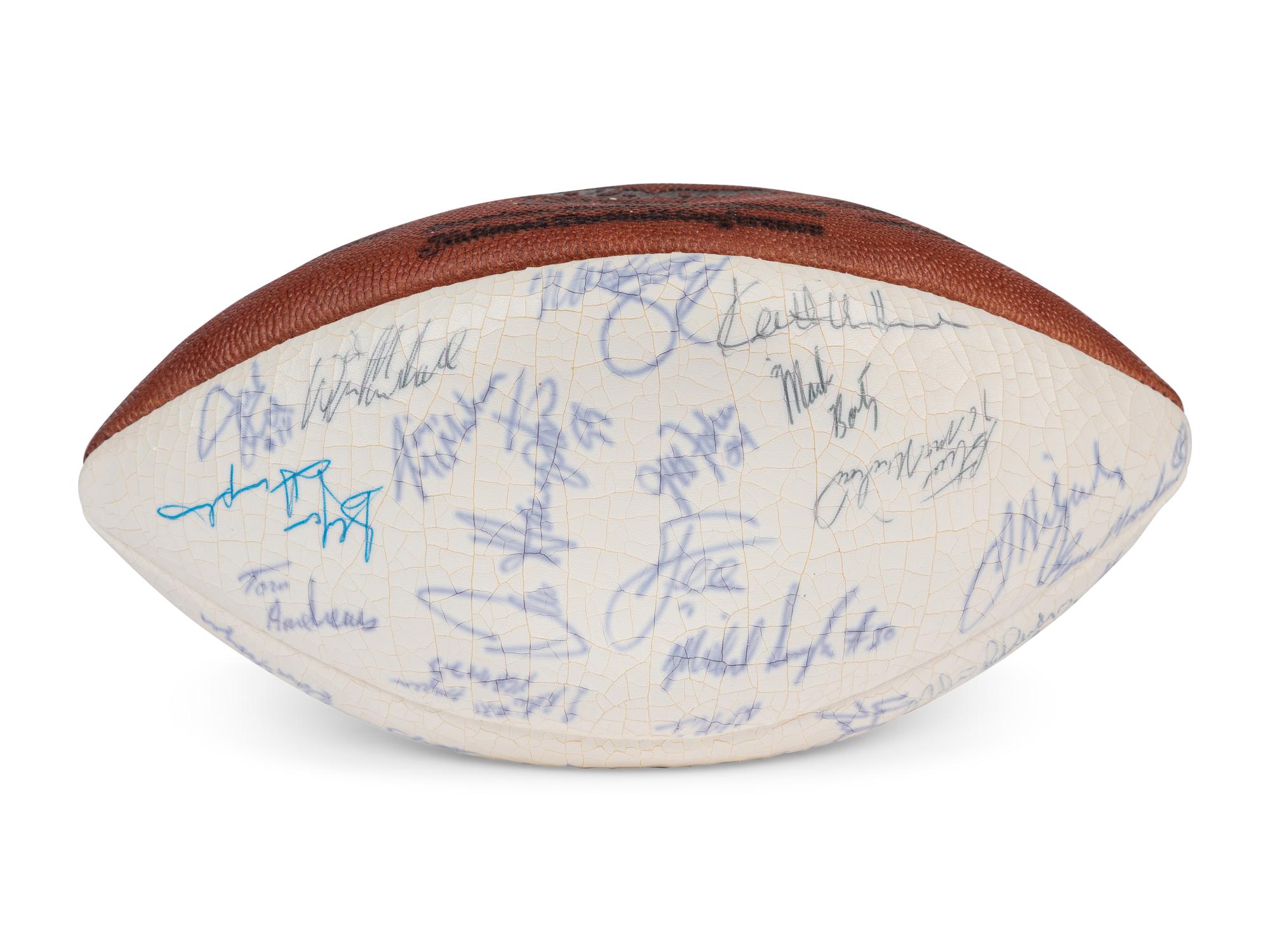 A 1984 Chicago Bears Team Signed Autograph Football from The Collection of Sports Super Agent Steve Zucker (Beckett Authentication Services Letter),
