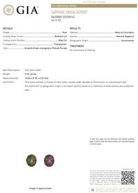 4.47 CARAT COLOR CHANGE SAPPHIRE