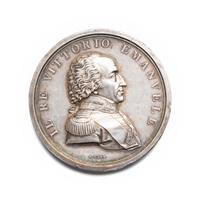 [EXONUMIA] An Italian Silver Commemorative Medallion Depicting King Victor Emmanuel