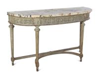 A Louis XVI Style Painted Console Table