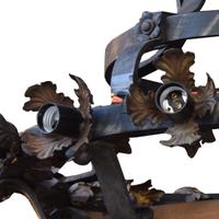 A Set of Four Wrought Iron Chandeliers 24" W x 24" D x 24" H — Continental, Circa 1900