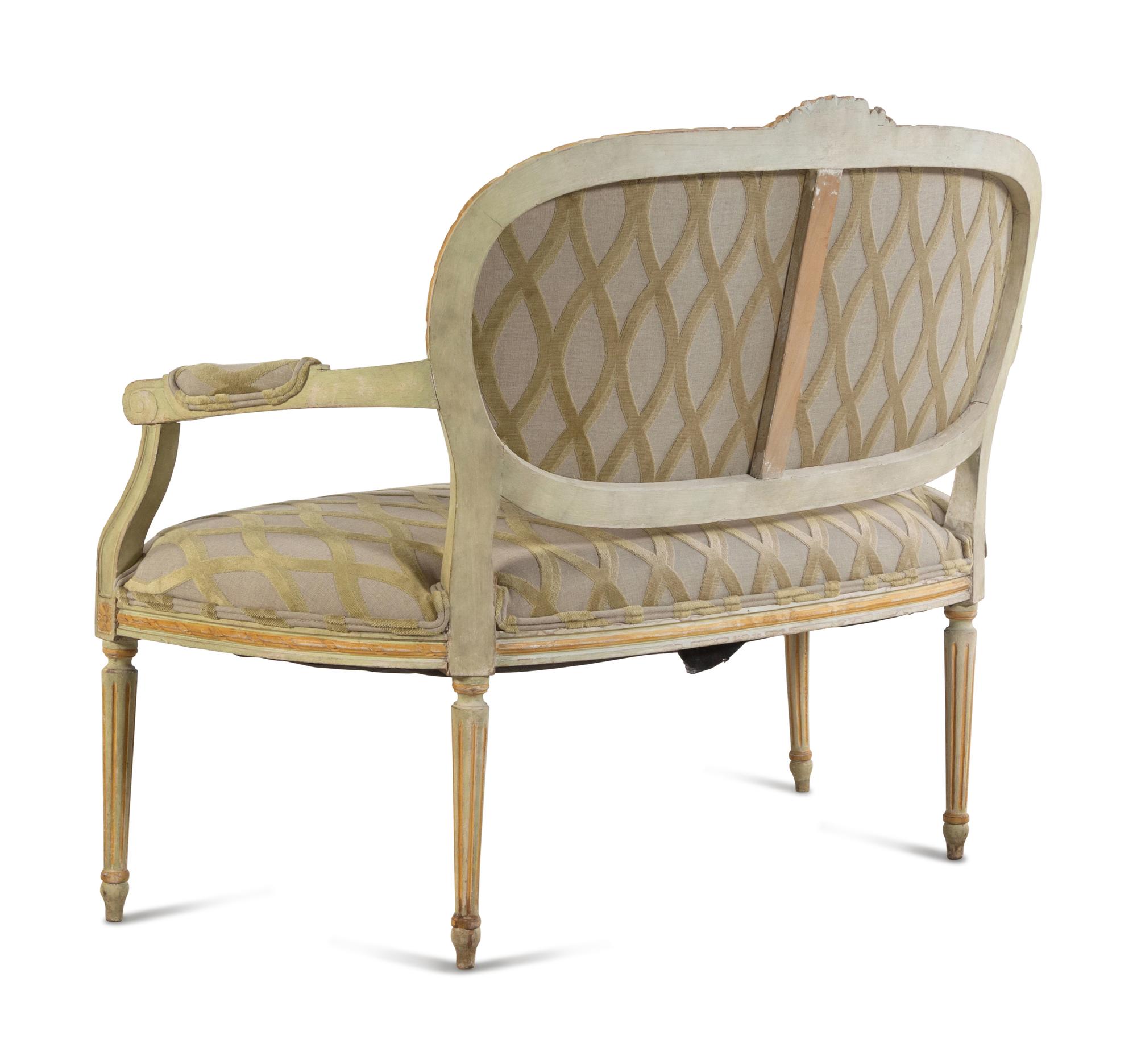 A Louis XVI Style Painted Settee
