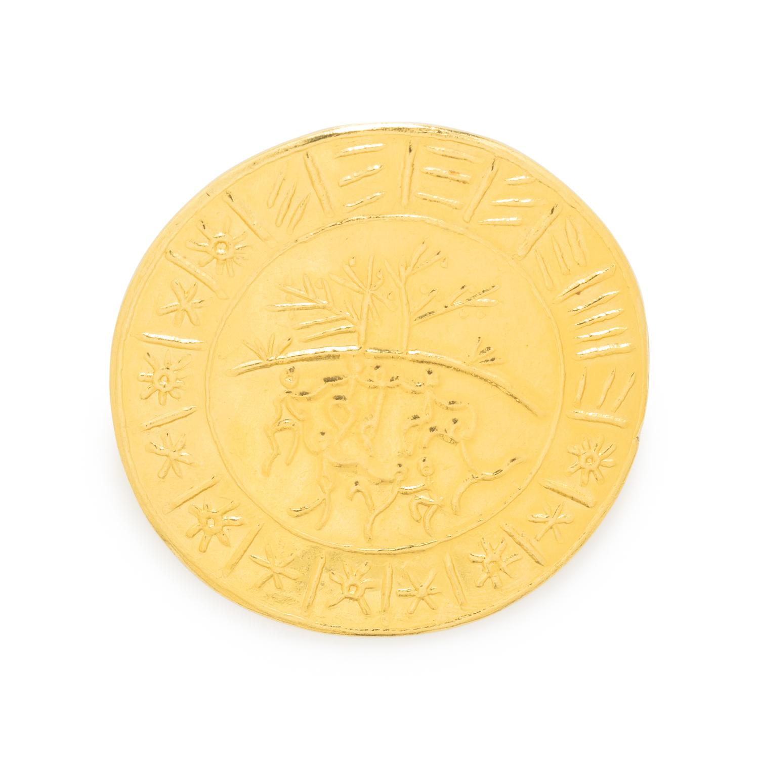 AFTER PABLO PICASSO, HIGH KARAT GOLD MEDALLION