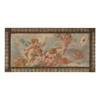 French School, 19th Century — Study for a Ceiling or Transom with Cherubs