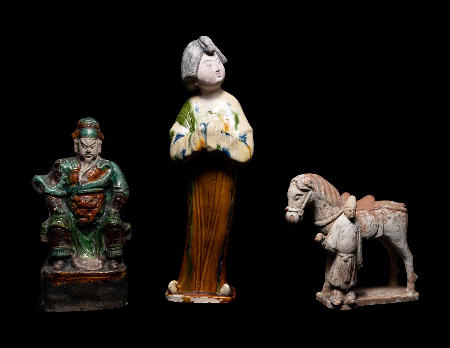 Three Chinese Pottery Figures