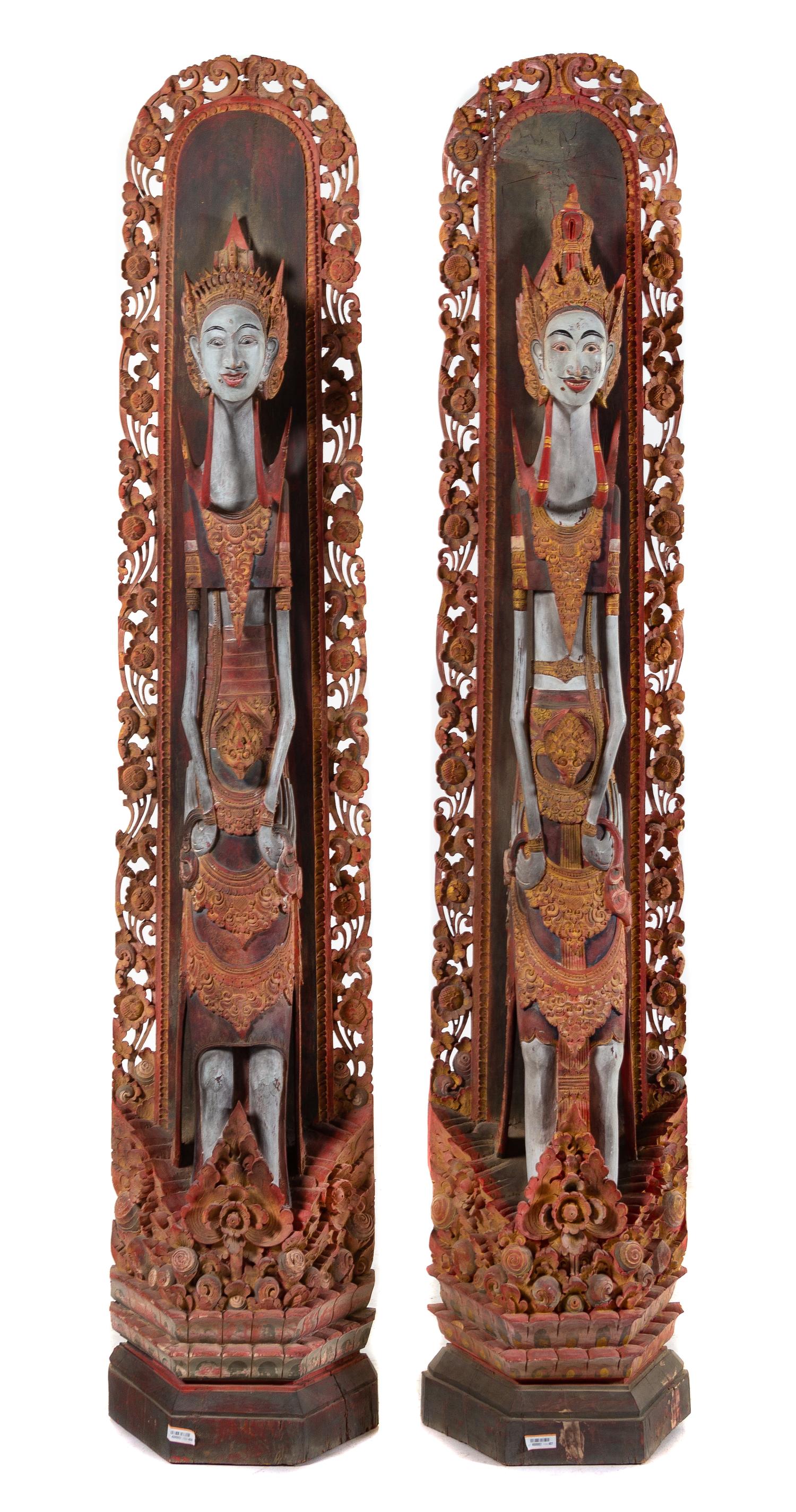 Two Southeast Asian Wood Carved Figures