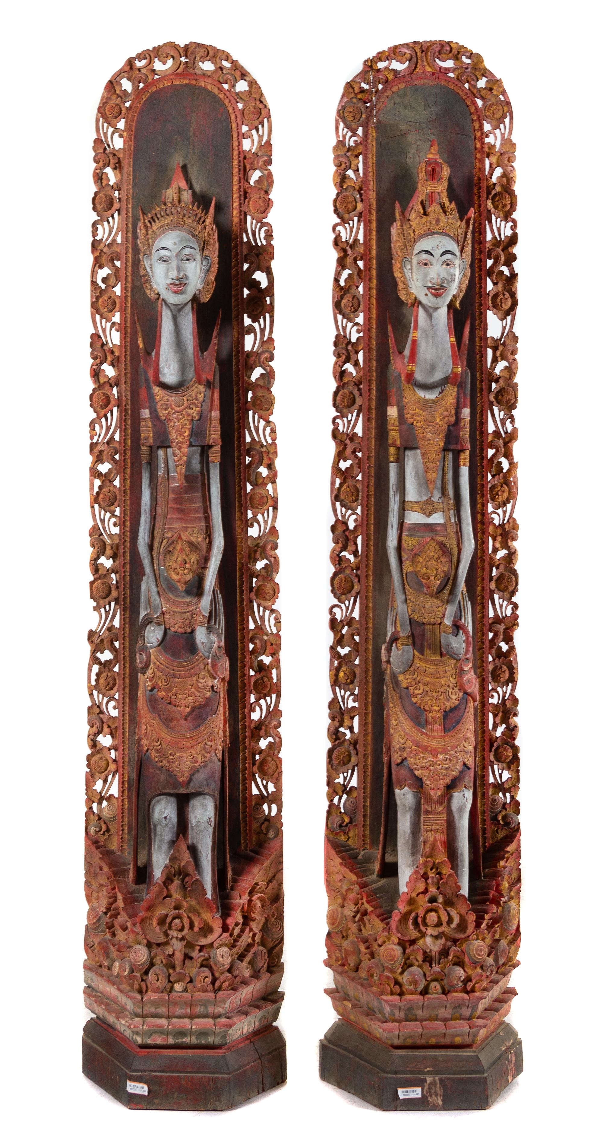 Two Southeast Asian Wood Carved Figures