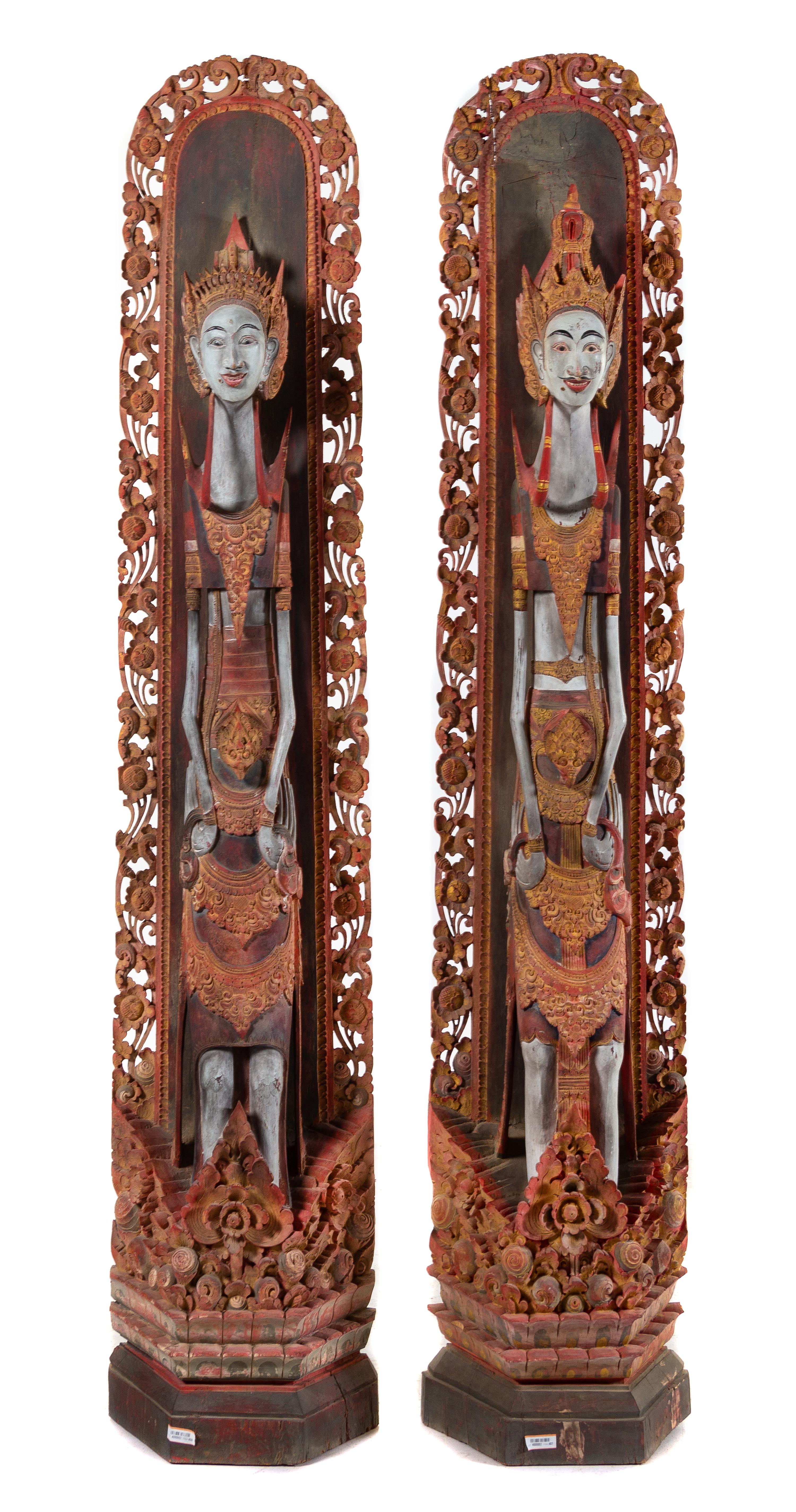 Two Southeast Asian Wood Carved Figures