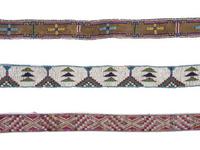 Plains Beaded Hide Strips and Athapaskan Quilled Hide Strip