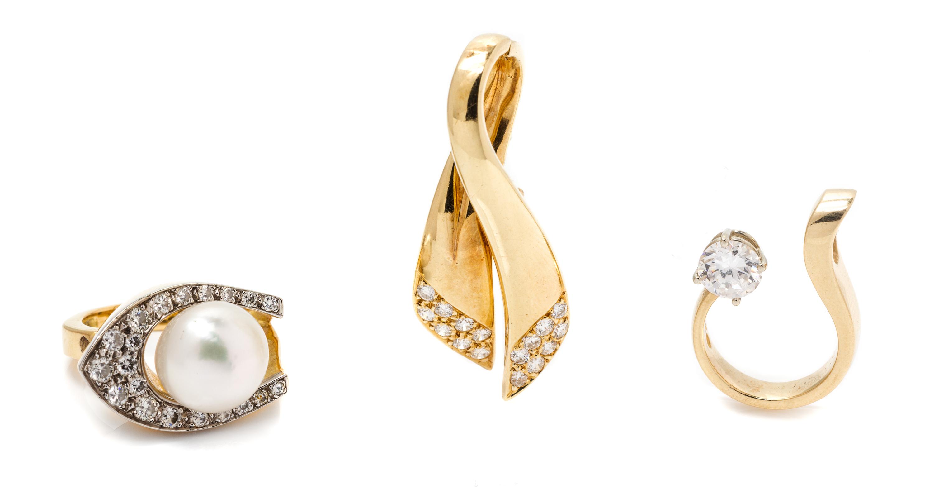 A Collection of Yellow Gold and Multigem Jewelry, 17.60 dwts.
