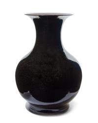 A Chinese Monochrome Iron Dust Glazed Porcelain Vase 18TH CENTURY Height 13 1/8 inches. — 18TH CENTURY
