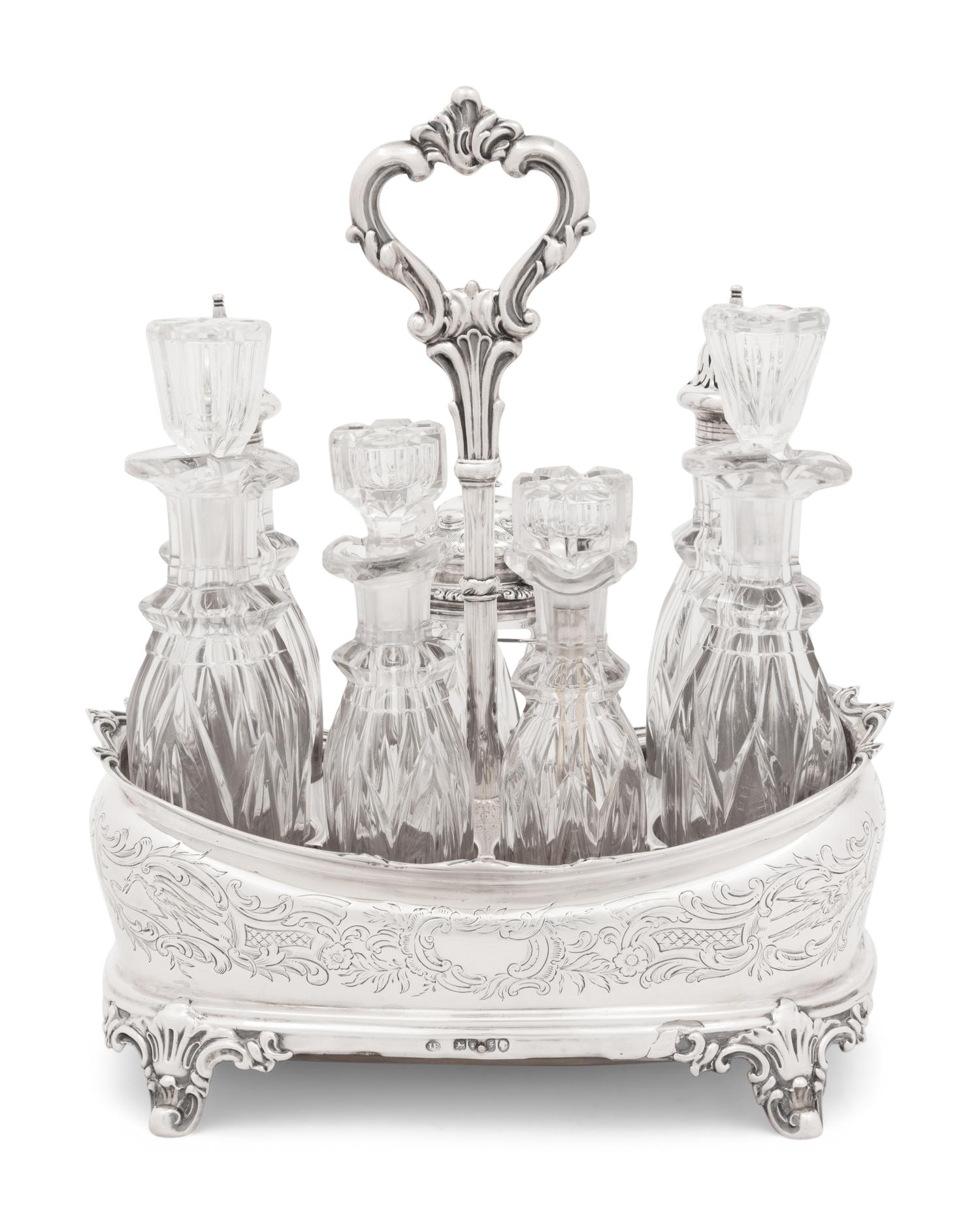 A George III Silver Cruet Set