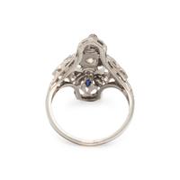 DIAMOND AND SAPPHIRE RING