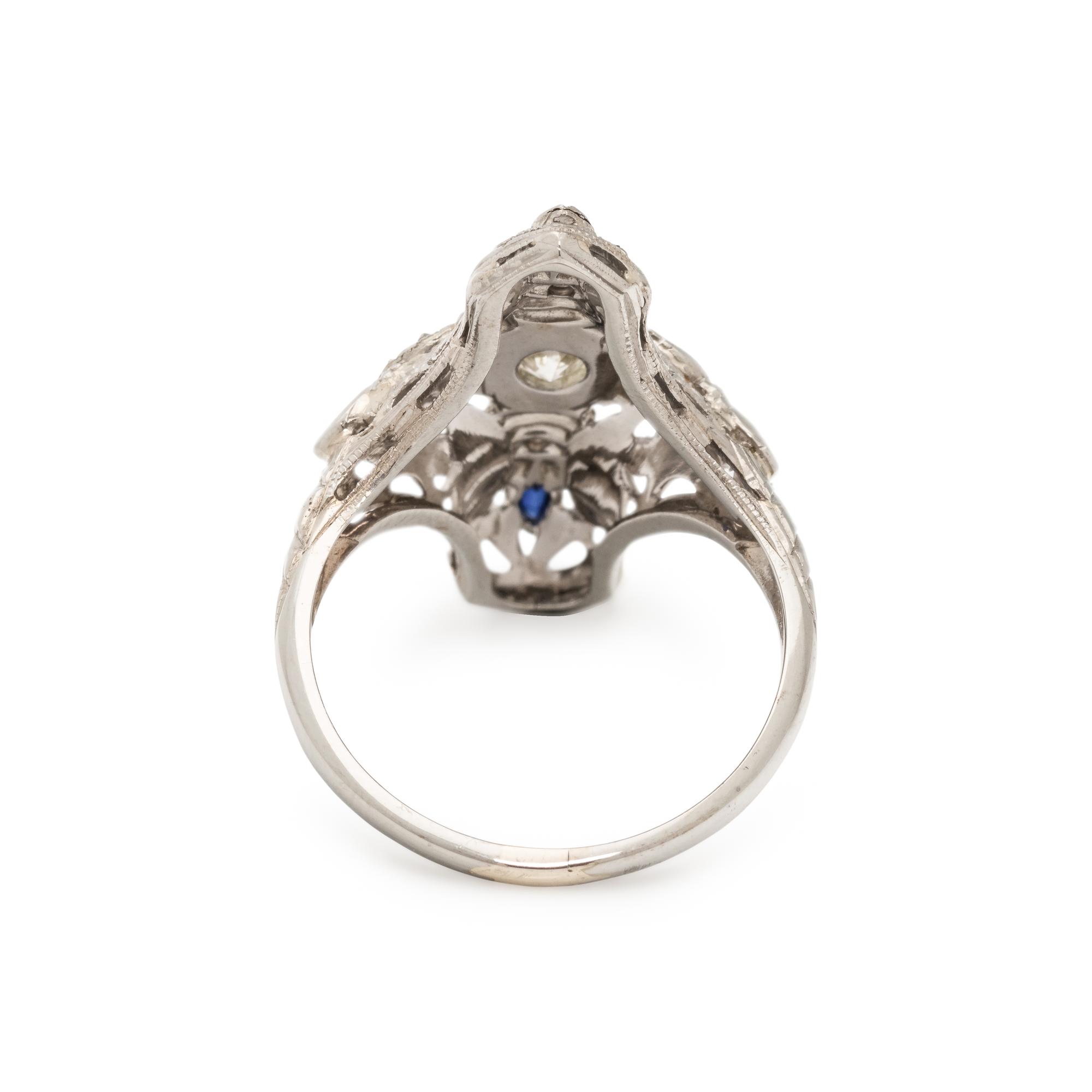 DIAMOND AND SAPPHIRE RING