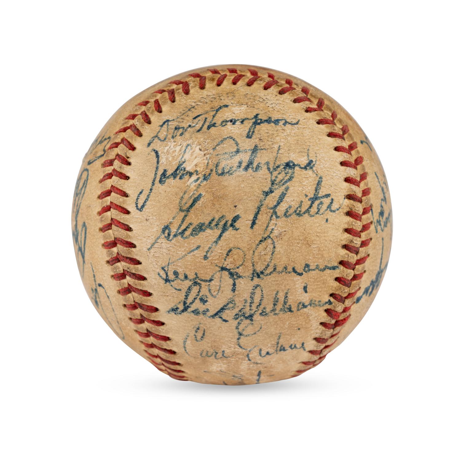 A 1952 Brooklyn Dodgers Team Signed Autograph Baseball
