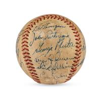 A 1952 Brooklyn Dodgers Team Signed Autograph Baseball