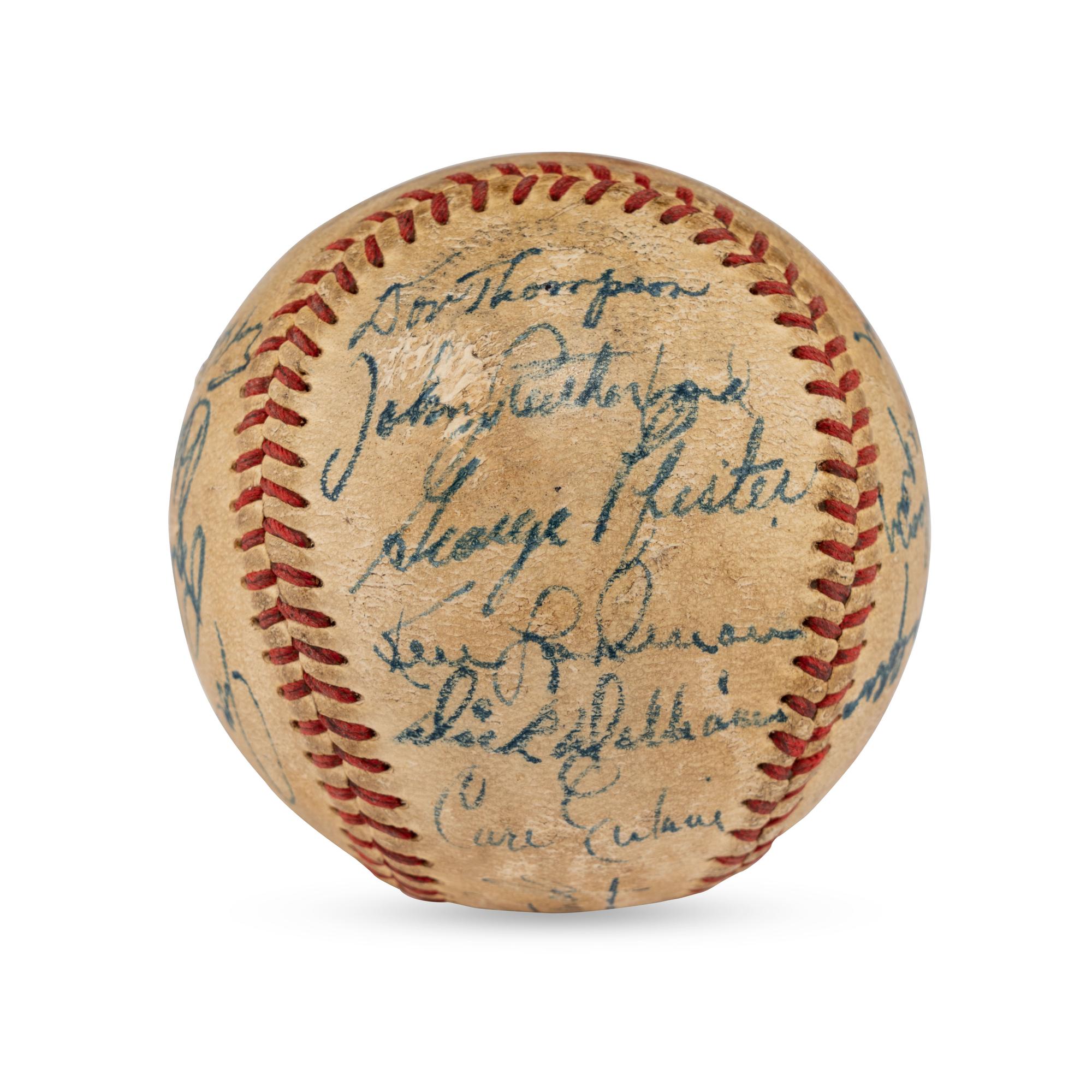 A 1952 Brooklyn Dodgers Team Signed Autograph Baseball