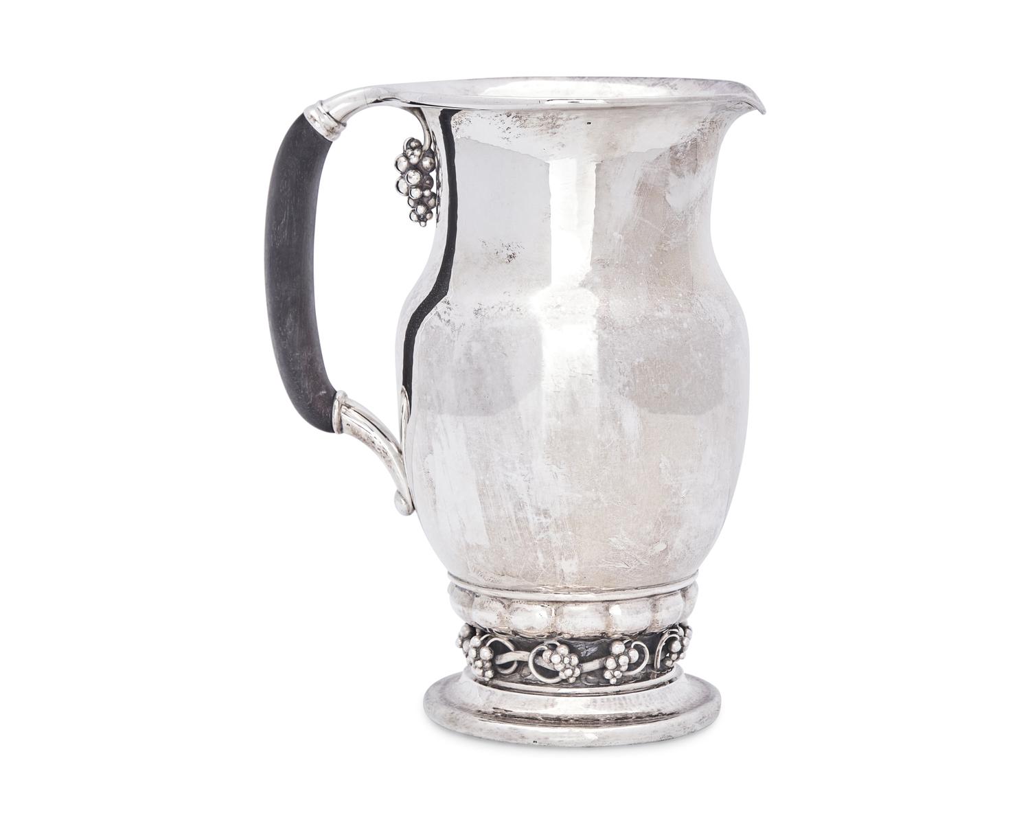 A Georg Jensen Silver Grapevine Water Pitcher