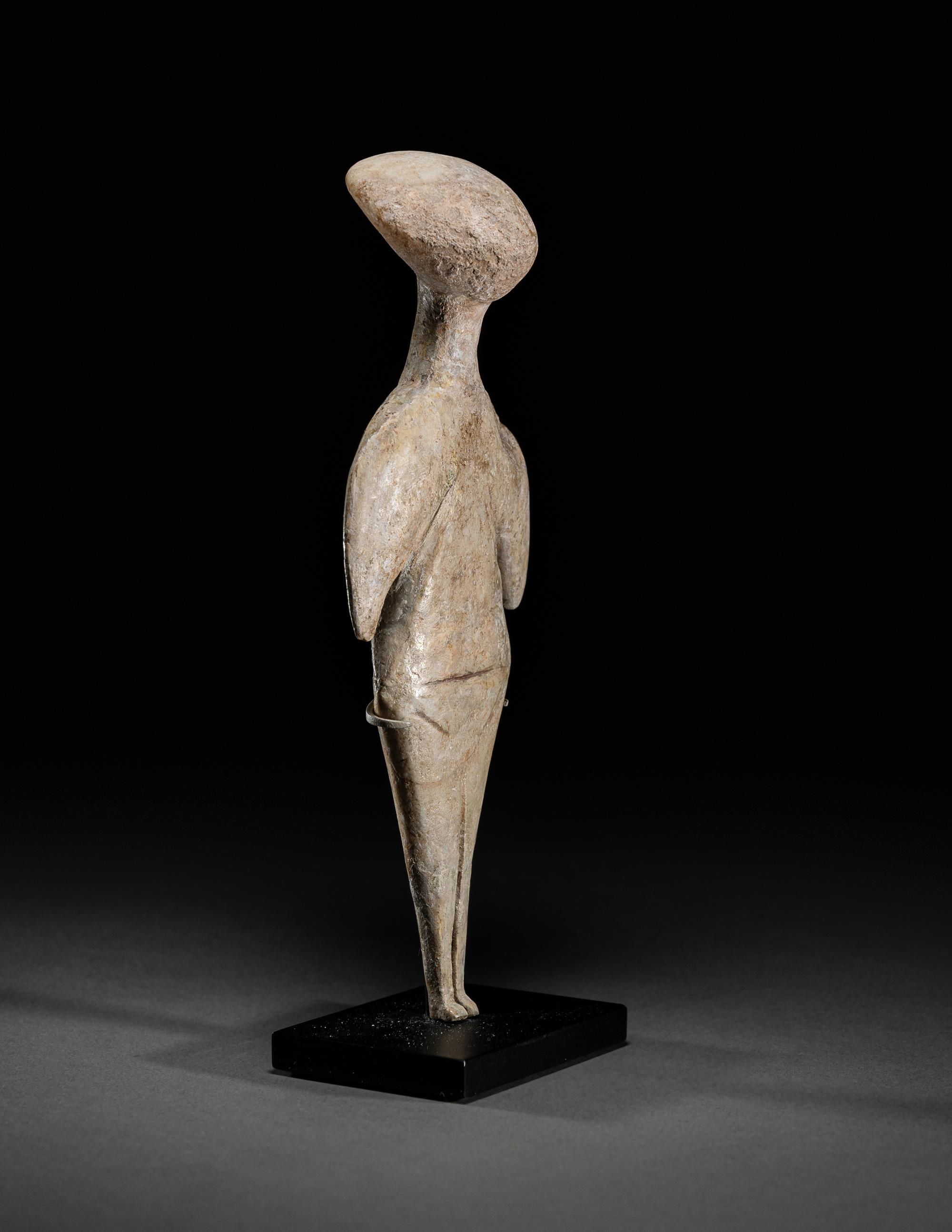 A Chalcolithic Marble Standing Female Idol