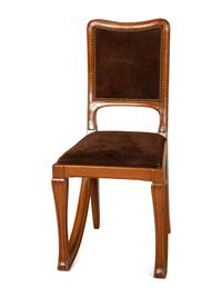 Three Art Nouveau Style Carved Mahogany Chairs in the Manner of Marjorelle — Early 20th Century