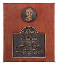 Oklahoma Football Coach Bud Wilkinson's 1984 Stagg Award Presented by The American Football Coaches Association