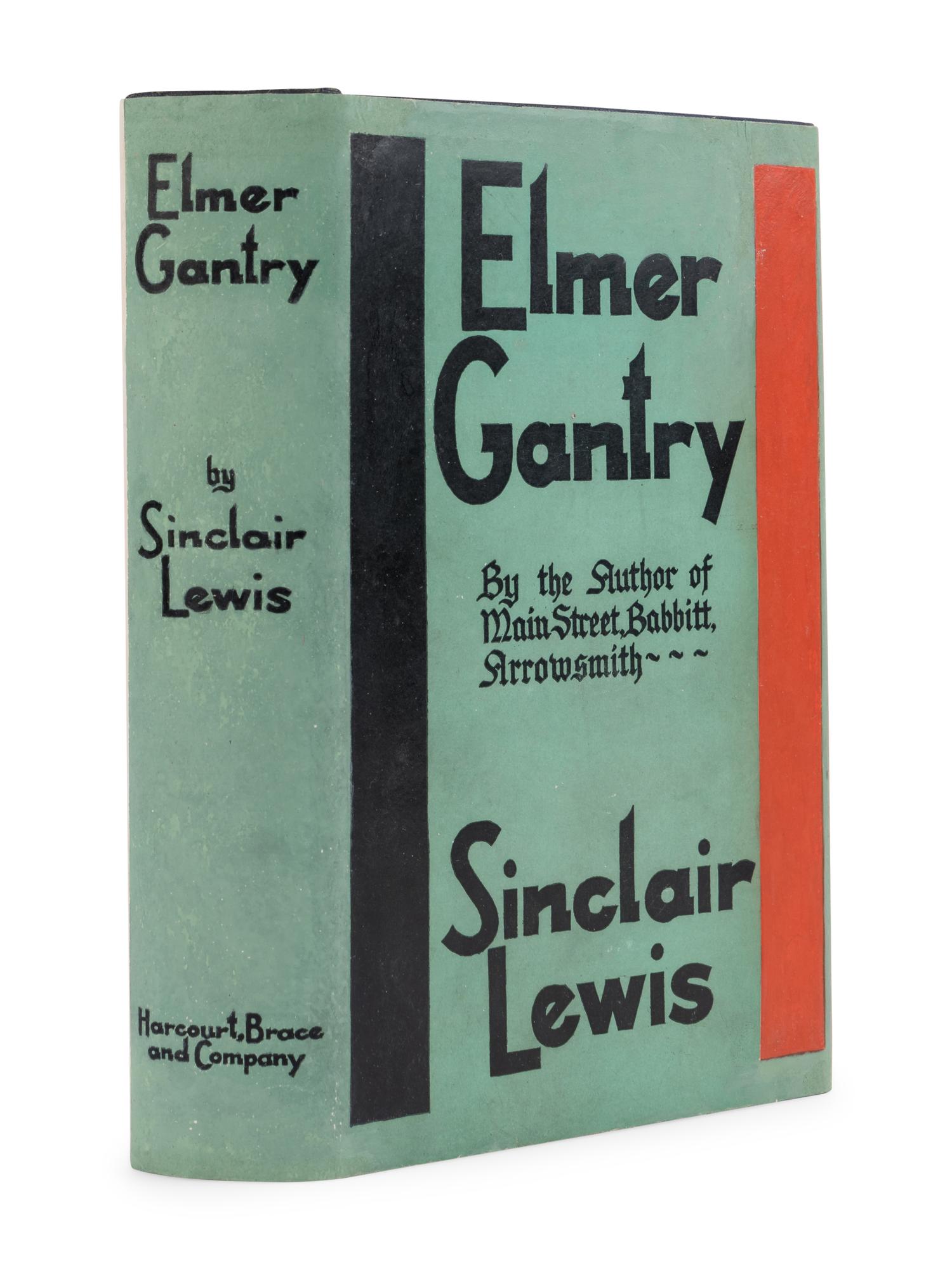 LEWIS, Sinclair (1885-1951). Elmer Gantry . New York: Harcourt, Brace and Company, 1927.