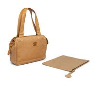 Chanel Tan Lambskin Handbag and Pouch