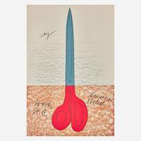 Claes Oldenburg (American, b. 1929) Scissors as Monument and Scissors to Cut Out, from National Collection of Fine Arts Portfolio