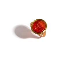 A Neoclassical Gold and Carnelian Finger Ring with a Portrait Head of the Roman Emperor Marcus Aurelius
