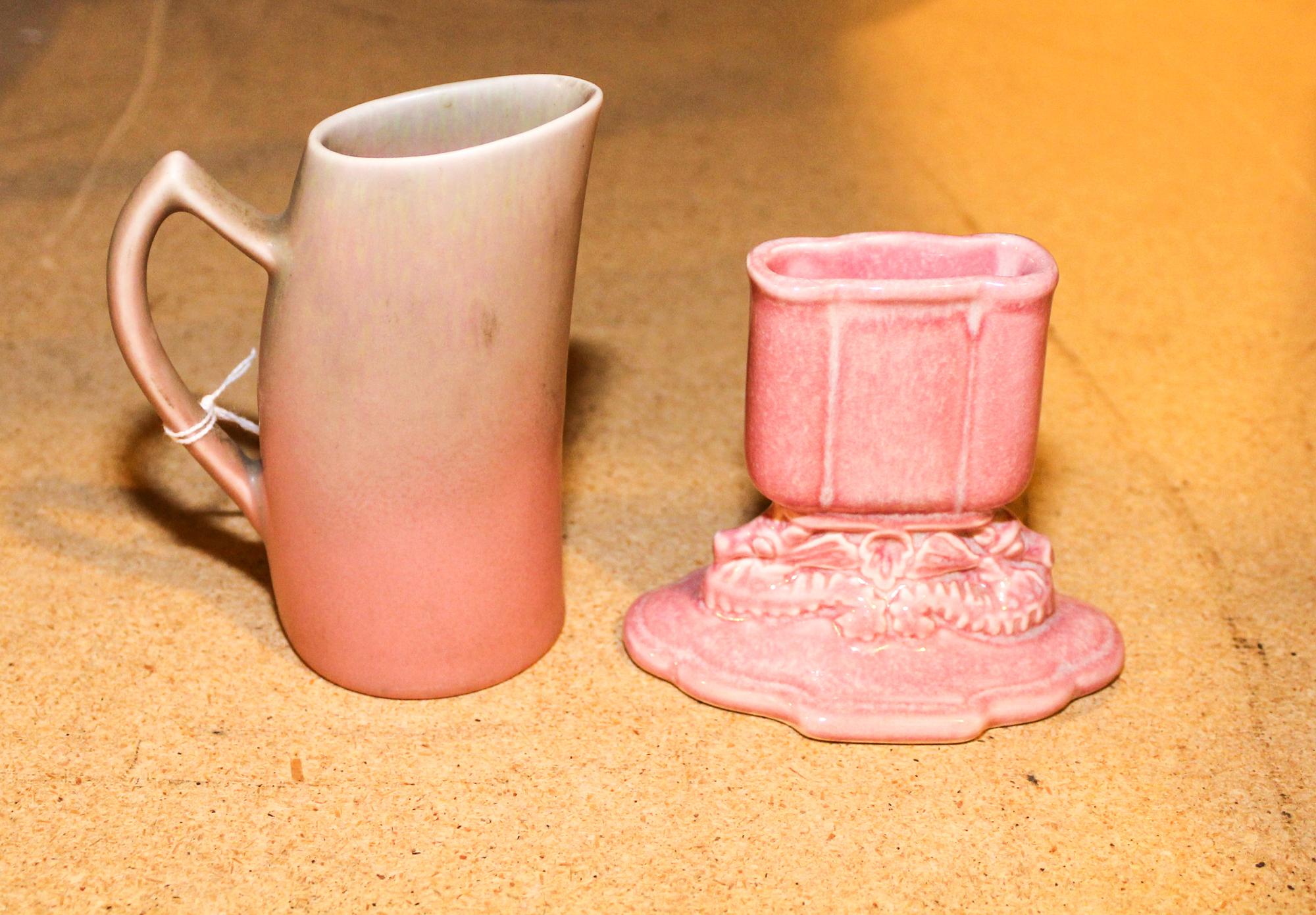 A Rookwood Pottery Ewer Height of first 4 1/2 inches.