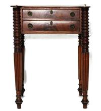 Federal mahogany worktable new england, circa 1820