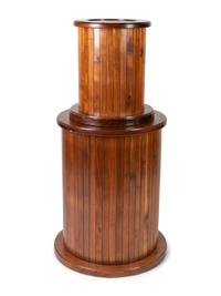 A Neoclassical Style Mahogany Columnar Revolving Pedestal — 20TH CENTURY
