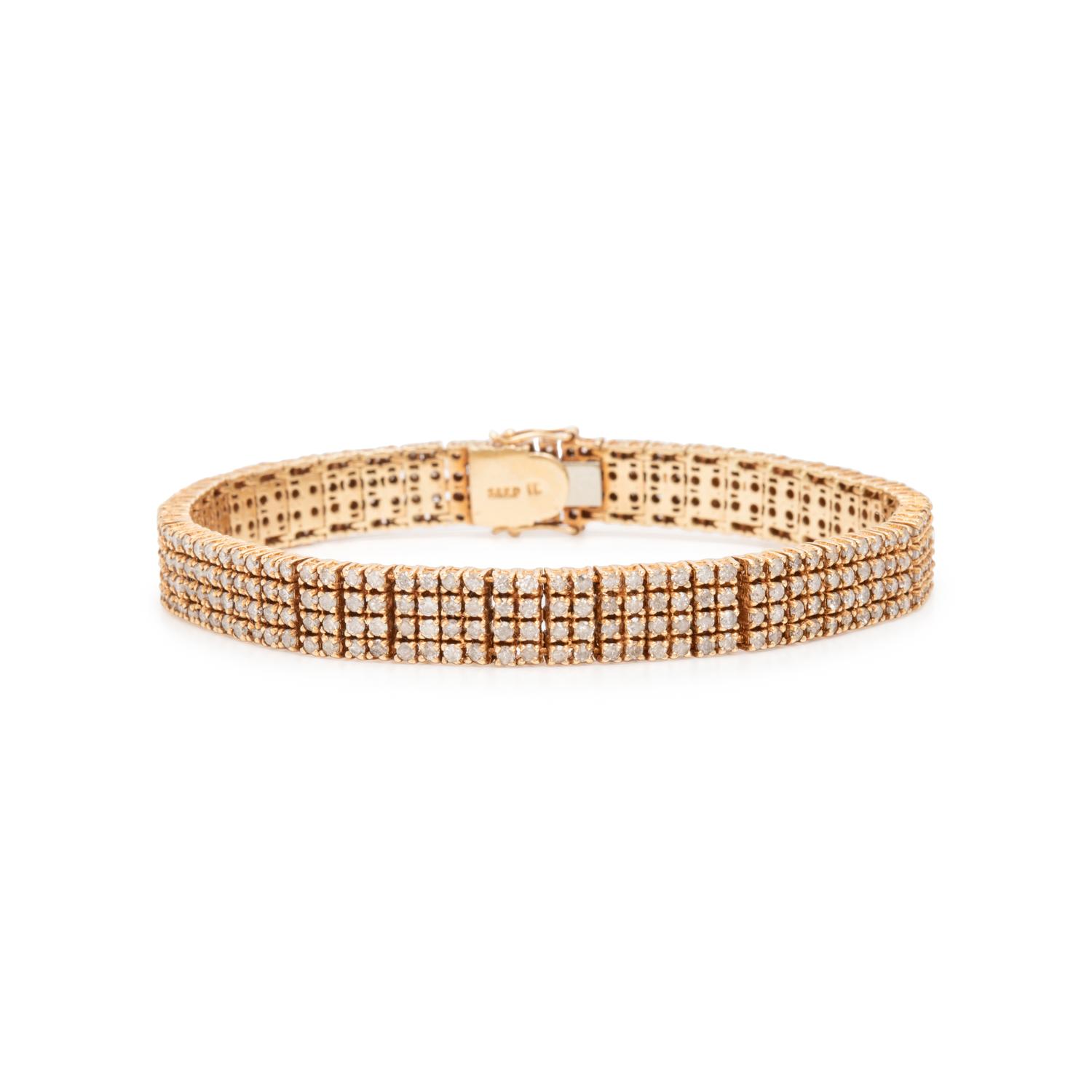 Diamond and Yellow Gold Bracelet