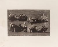 Four Reclining Figures with Architectural Background