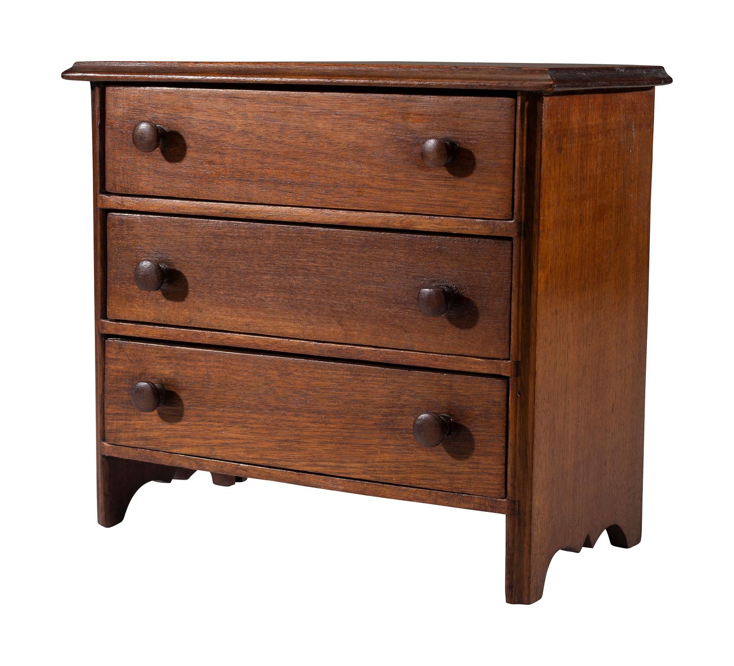A Federal Style Miniature Mahogany Chest of Drawers