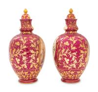 A Pair of Vienna Porcelain Urns
