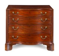 A George III Mahogany Serpentine-Front Chest of Drawers